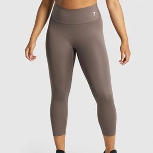 Small Brown Gymshark seamless leggings 7/8 length